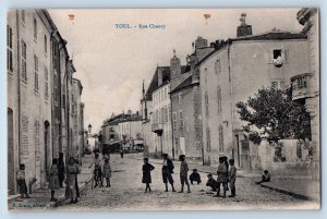 Toul Meurthe-et-Moselle France Postcard People Scene at Rue Chanzy c1910