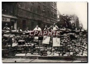 Postcard Modern Army Barricade Paris Rue Saint Jacques