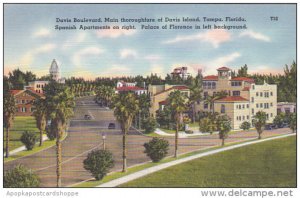 Davis Boulevard With Spanish Apartments On Right Tampa Florida