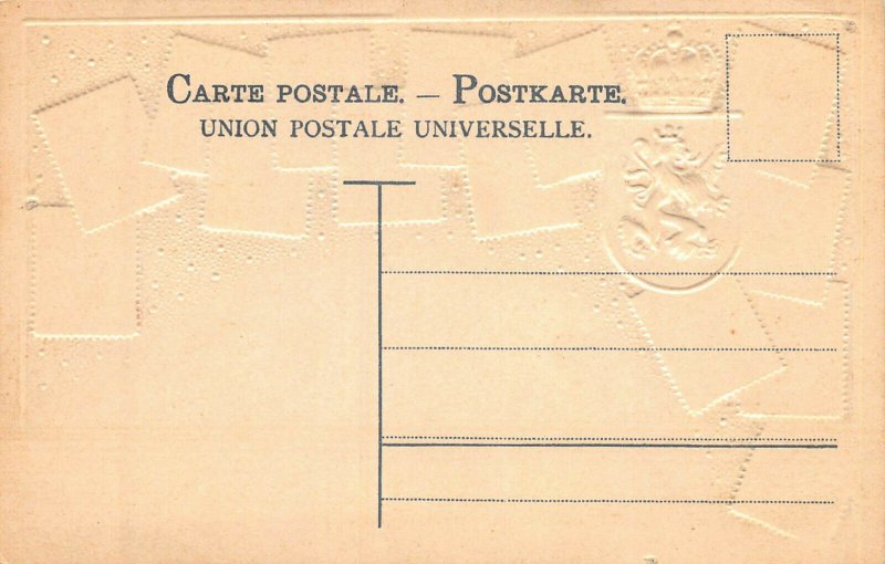 Luxembourg Stamps on Early Embossed Postcard, Unused, Published by Ottmar Zieher