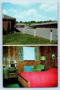 Albany New York NY Postcard Keirslakes Motel Bedroom Hotel c1960 Vintage Antique