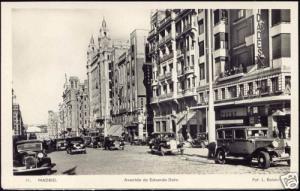 spain MADRID, Avenida de Eduardo Dato, Car (1940s) RPPC