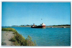 c1950's St. Lawrence Seaway and Power Project Canada Vintage Postcard