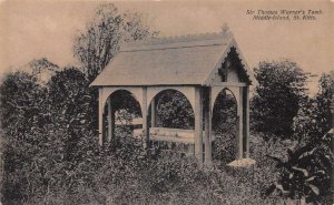 Middle Island St Kitts Caribbean Sir Thomas Warner's Tomb Postcard AA61303