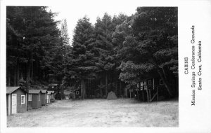 Santa Cruz California Cabins Mission Springs 1950s RPPC Photo Postcard 21-12851