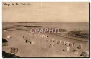 Old Postcard La Tranche Sur Mer Beach