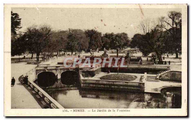 Old Postcard Nimes The Fountain Gardens