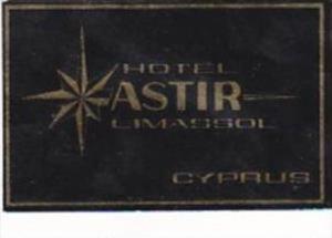 CYPRUS LIMASSOL HOTEL ASTIR VINTAGE LUGGAGE LABEL