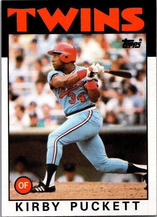 1986 Topps Baseball Card Kirby Puckett Minnesota Twins sk2607