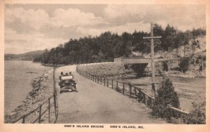 Vintage Postcard Orr's Island Historical Bridge Harpswell Orr's Island Maine ME