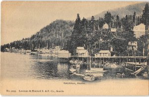 KETCHIKAN, ALASKA Boats, Harbor Lowman & Hanford 1900s Antique Postcard