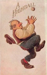 A Highball A Highball Base Ball Baseball  Post Card