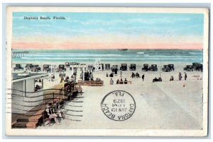 1929 Daytona Beach Surf Alabama Georgia Flock Florida Vintage Antique Postcard 