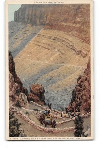 Grand Canyon Arizona AZ Postcard 1915-1930 Down Cathedral Stairs on Hermit Trail