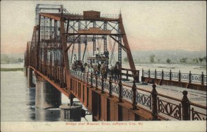 Jefferson City Missouri MO Missouri River Bridge c1910 Vintage Postcard