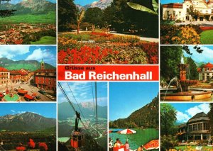 VINTAGE CONTINENTAL SIZE POSTCARD GREETINGS FROM BAD REICHENHALL GERMANY