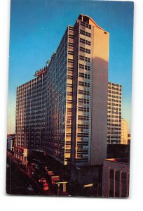 Dallas Texas TX Vintage Postcard Statler-Hilton Hotel Sunset Scene