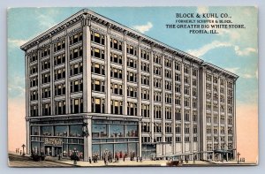 J91/ Peoria Illinois Postcard c1910 Block & Kuhl Co White Store  21