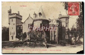 Old Postcard Chateau De Saint Blancare Core Of The Entrance