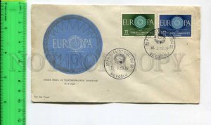 424790 TURKEY 1960 year EUROPA CEPT First Day COVER