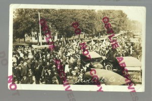 Redwood Falls MINNESOTA RPPC 1917 SEEING OFF TROOPS Soldiers WW1 US ARMY Band