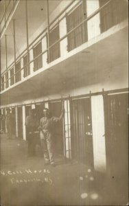 Eddyville KY Prison Cells USED From Inmate? Real Photo Postcard c1910