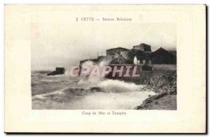 This - Sete - Bathing Station - Blow Sea and Storm - Postcard Old