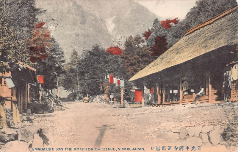 UMAGAESHI NIKKO JAPAN TO SUMATRA INDONESIA POSTCARD 1913