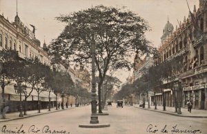 RIO de JANEIRO BRAZIL~AVENIDA RIO BRANCO-STOREFRONTS~1920s PHOTO POSTCARD