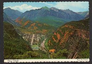 CO Aerial View OURAY COLORADO Postcard Ute Indian Chief