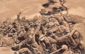 L283 Germany WWI 1914-1915 military battle signed Steglitz postcard