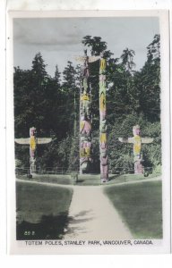 RPPC - Totem Poles, Stanley Park - Vancouver, Canada