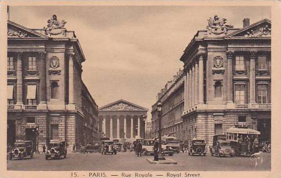 France Paris Rue Royale Royla Street