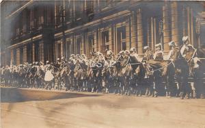 C54/ Port Clinton Ohio Postcard Real Photo RPPC c1910 Fraternity Parade? Horses