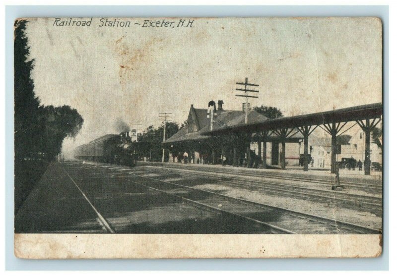 C.1910 Blue Sky Depot, Railroad Station, Exeter, N.H. Postcards P166 