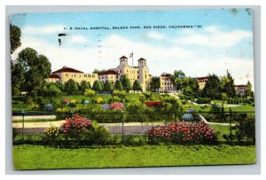 Vintage 1949 Postcard U.S. Naval Hospital Balboa Park San Diego California