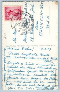 Salzburg Austria Postcard Bad Hofgastein Winter Sports Area 1957 RPPC Photo