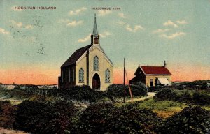 Netherlands Hoek Van Holland Hervormde Kerk Vintage Postcard 09.90