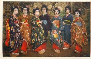 Japan culture & ethnicity Japanese Asian ethnic type geisha group costumes