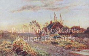 English Country Scene 'AUTUMN EVENING' Old PC