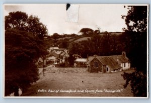 England Postcard View of Camelford and Church from Sunnyside c1920's RPPC Photo