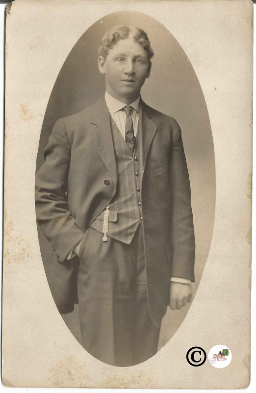 Real Photograph Postcard of 1910 Gentle Man in Suit