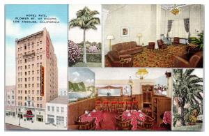 Mid-1900s Hotel Ritz, Los Angeles, CA Postcard