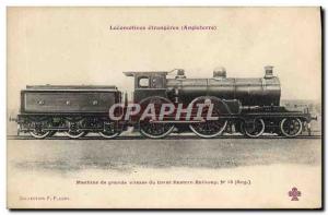 Postcard Old Train Locomotive speed the Great Eastern Railway Machine