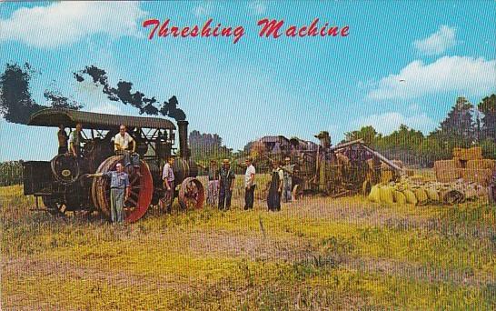 Tractor Threshing Machine On Dutch Farm Pennsylvania