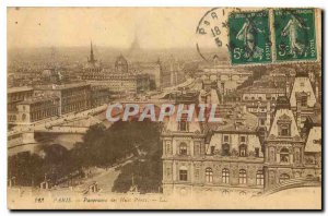 Old Postcard Paris Panorama of Eight Bridges