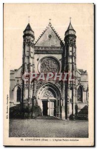 Old Postcard Compiegne Oise The Church of Saint Anthony