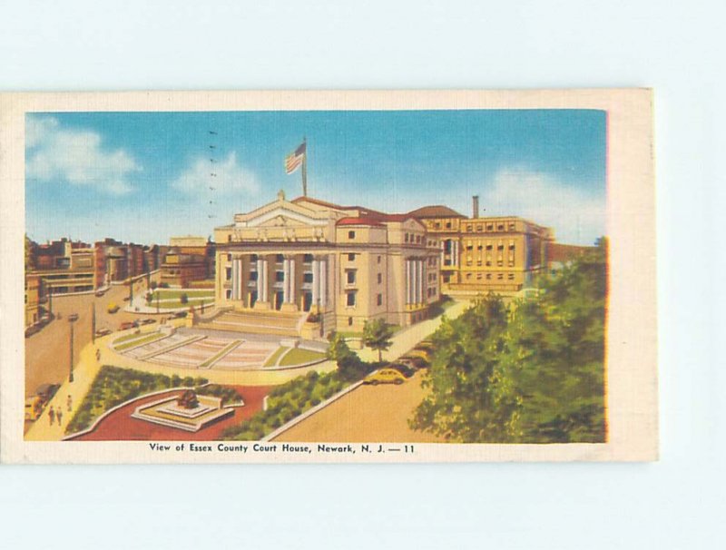 Linen COURTHOUSE SCENE Newark New Jersey NJ AE9946