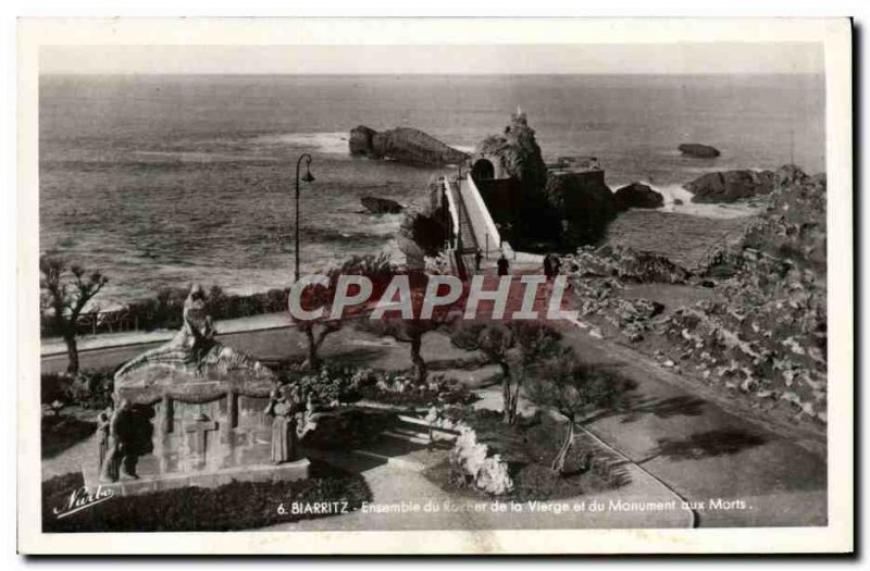 Modern Postcard Biarritz Ensamble of the Virgin and the Memorial