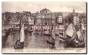 Old Postcard Le Havre L Anse Pilots Museum and the Street and Paris Street Boat